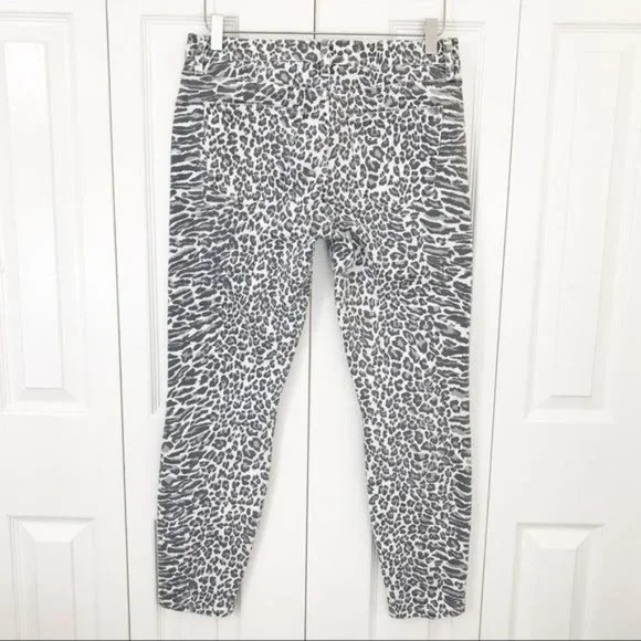 CURRENT/ELLIOTT Mid Rise Leopard Print Jeans in Warped Species Size 28 - Picture 6 of 8